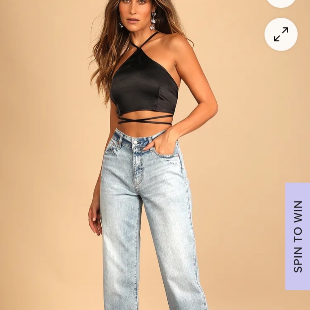 Satin halter top